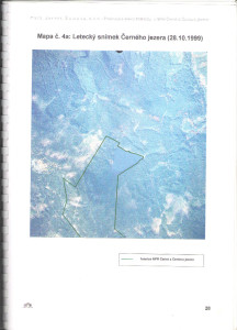 Letecký snímek Černého jezera 1999